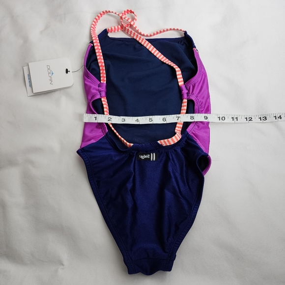 Dolfin Uglies Competition Swimsuit One Piece Revibe Hi-Shine Indigo Size 28 NWT - Picture 6 of 16